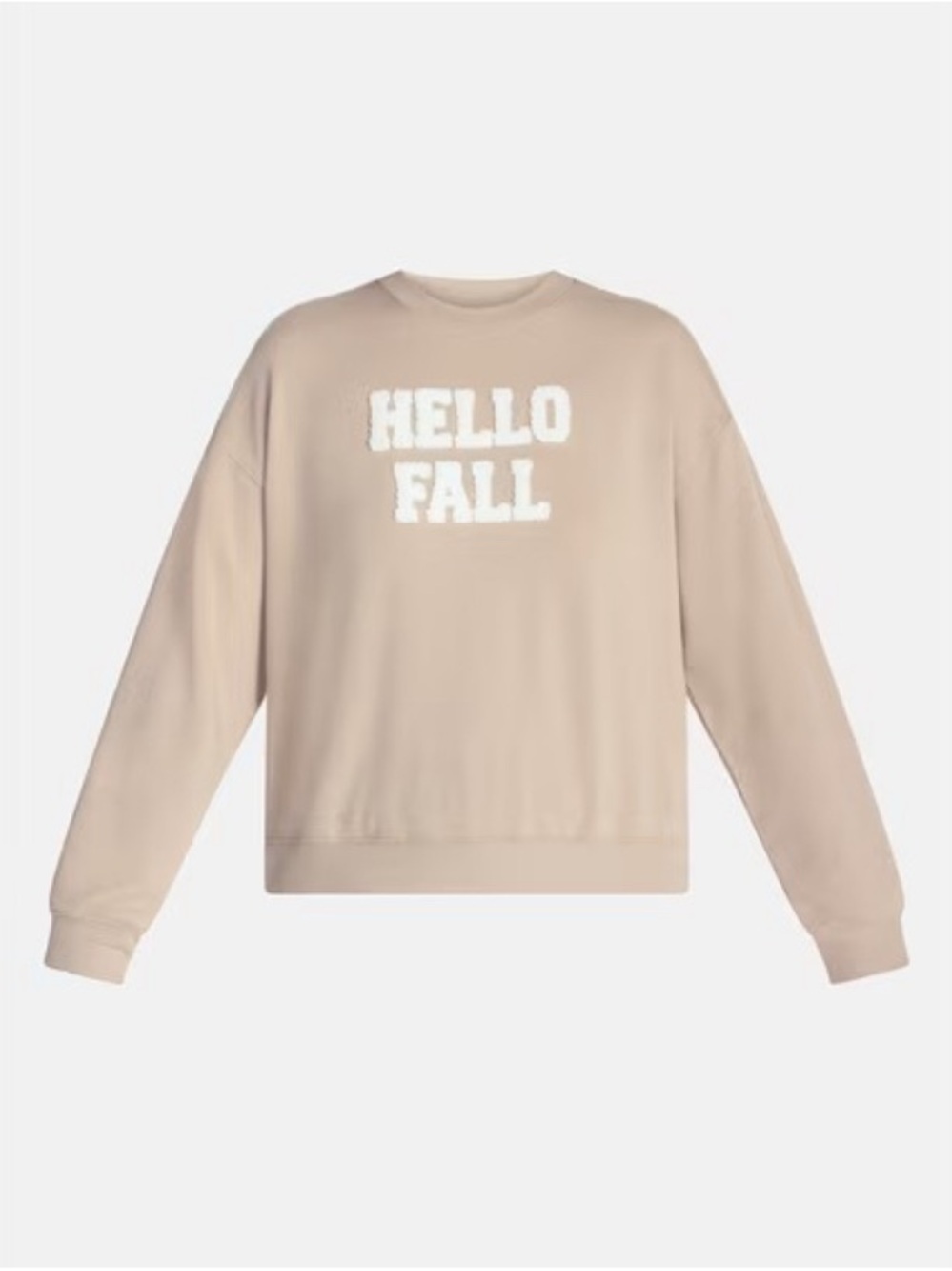 Beige "Hello Fall" Men's Crewneck Sweatshirt